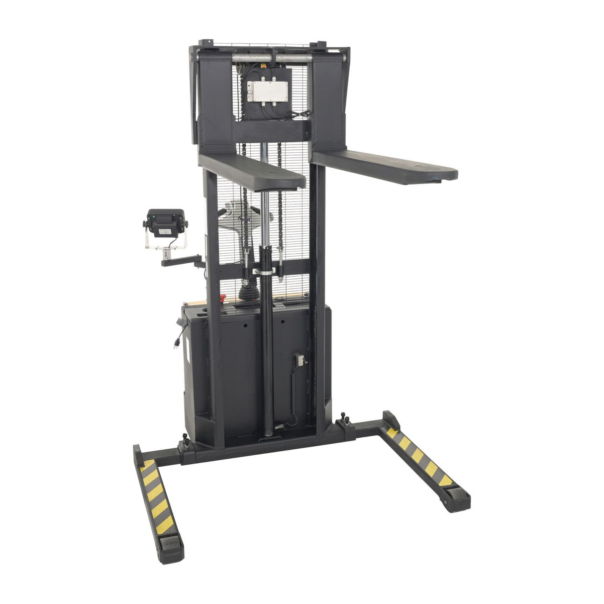 Vestil S-62-AA-SCL Adjustable Powered Stacker with Built-In Scale | 2,000 lb Capacity, 62" Lift, Digital Weighing, Adjustable Forks