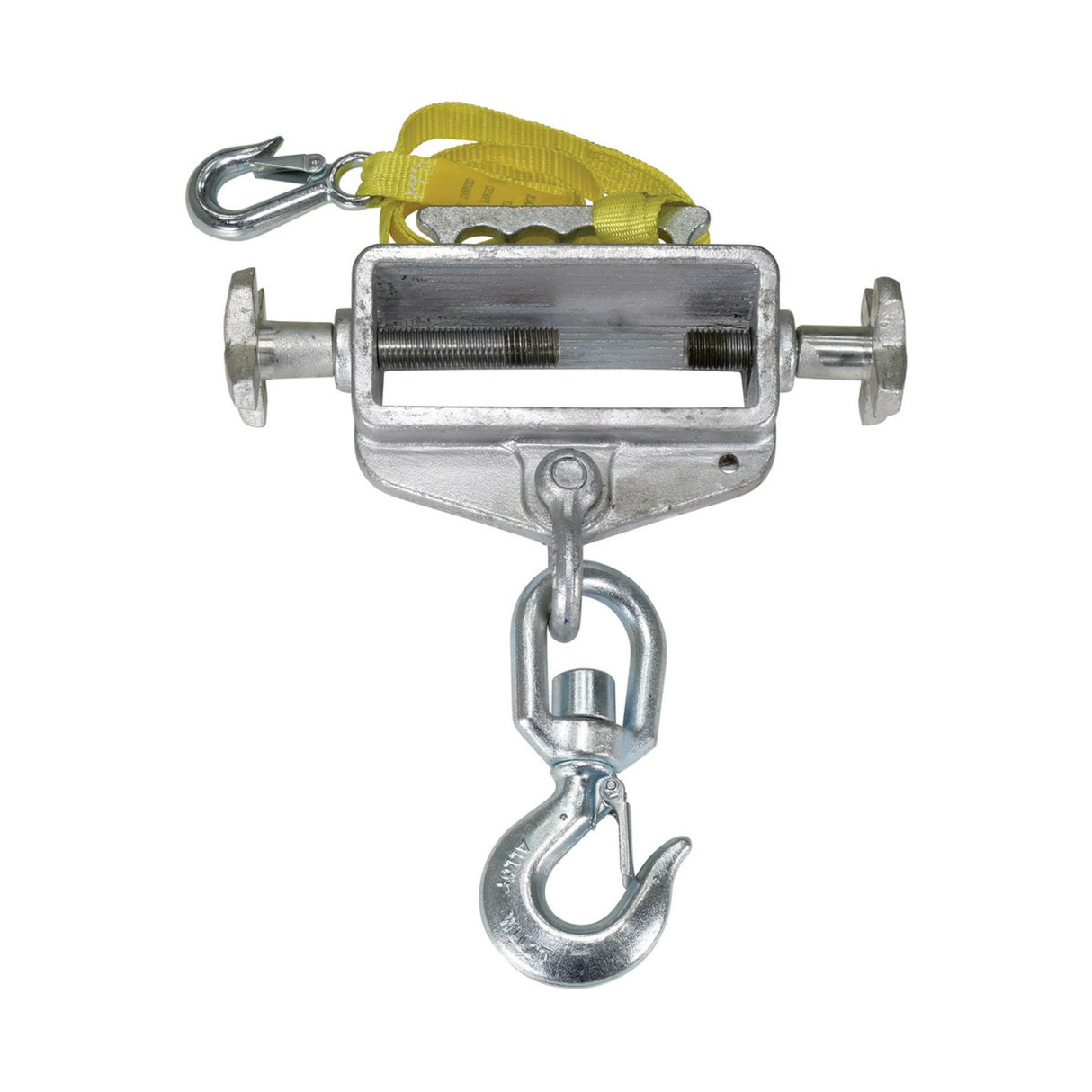 Vestil D-FORK / S-FORK Forklift Hoisting Hook — Fork-Mounted Crane Hook with Shackle & 48" Safety Restraint, 4,000–10,000 lb