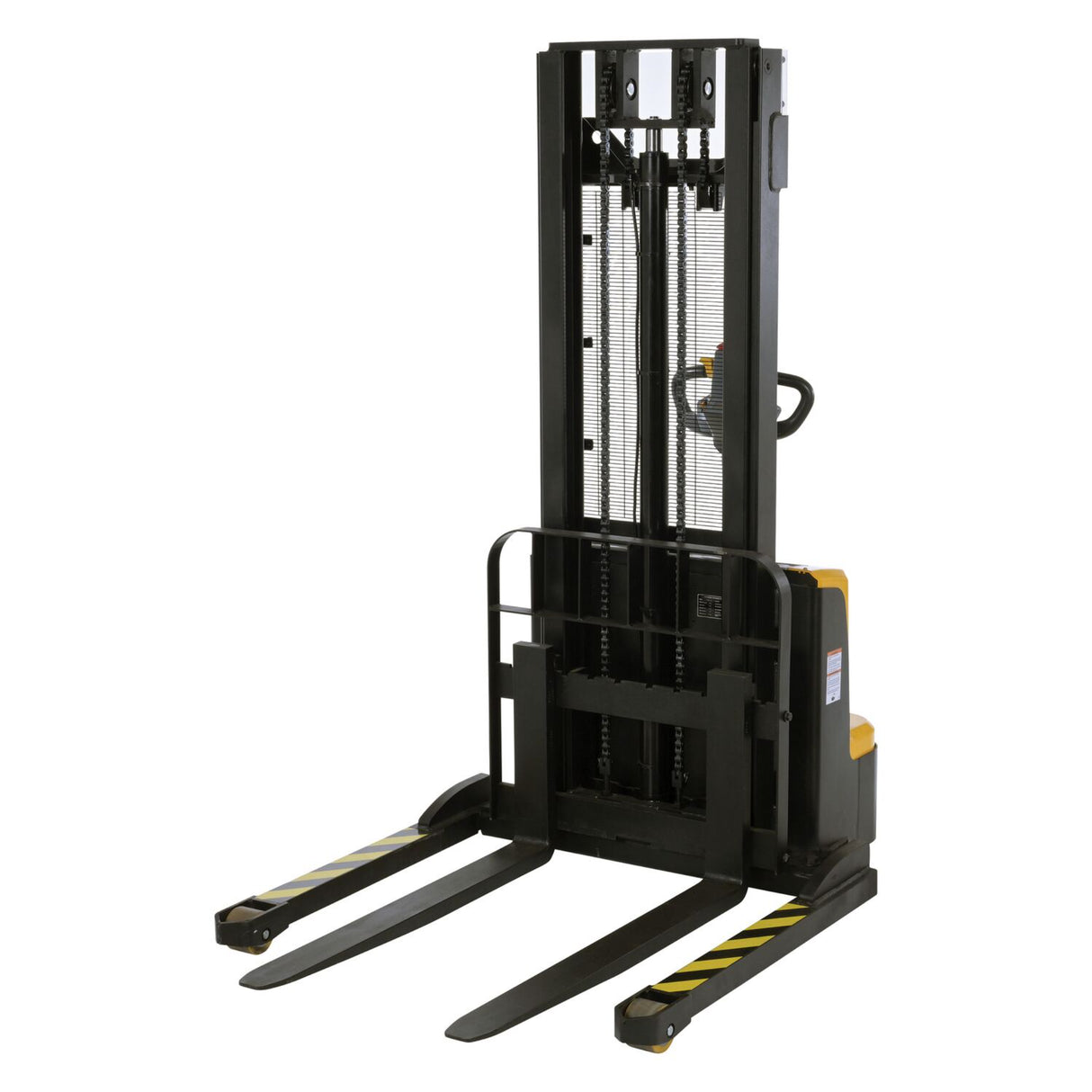 Vestil S2 Variable Speed Drive Double Mast Fully Powered Stacker | 2,200 lb Capacity, 118" Lift, Adjustable Forks, 24V Electric