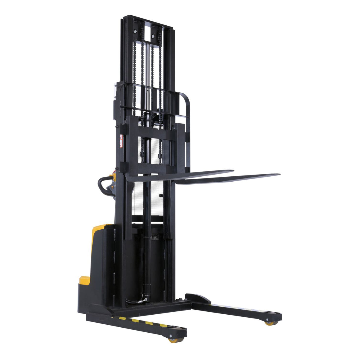 Vestil S2 Variable Speed Drive Double Mast Fully Powered Stacker | 2,200 lb Capacity, 118" Lift, Adjustable Forks, 24V Electric
