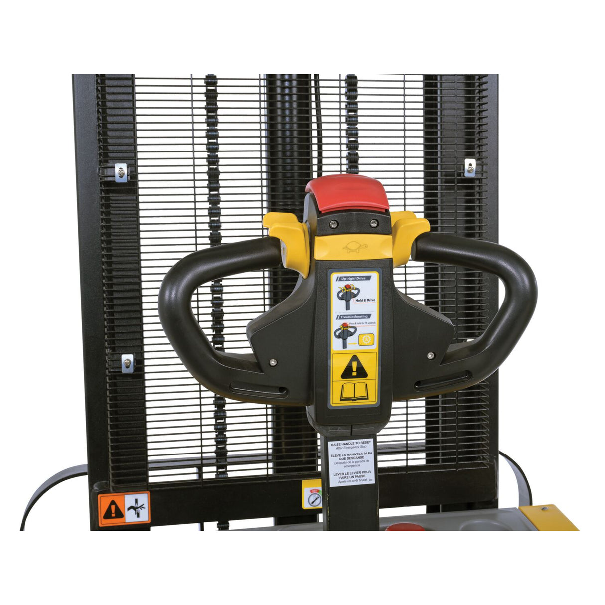 Vestil S2 Variable Speed Drive Double Mast Fully Powered Stacker | 2,200 lb Capacity, 118" Lift, Adjustable Forks, 24V Electric