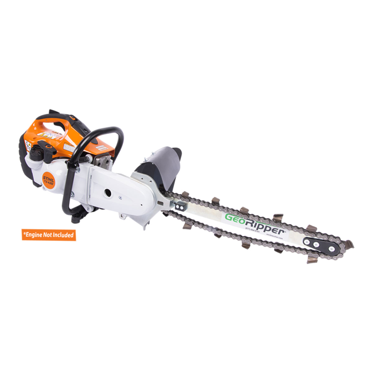 MiniTrencher GeoRipper T/A Trenching Attachment for Stihl Power Cutters – Converts TS420 & TS500i Saws to a Mini Trencher, 16"/20"/27" Depth