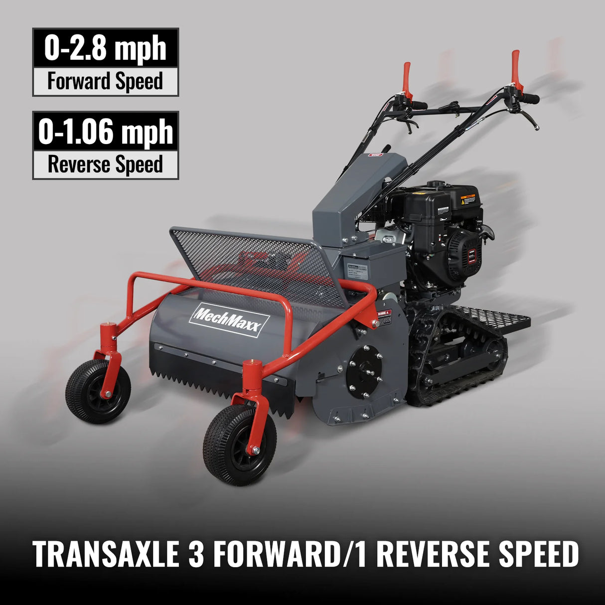MechMaxx 27" Walk-Behind Flail Mower, 10HP 302cc, Tracked, SFM27T