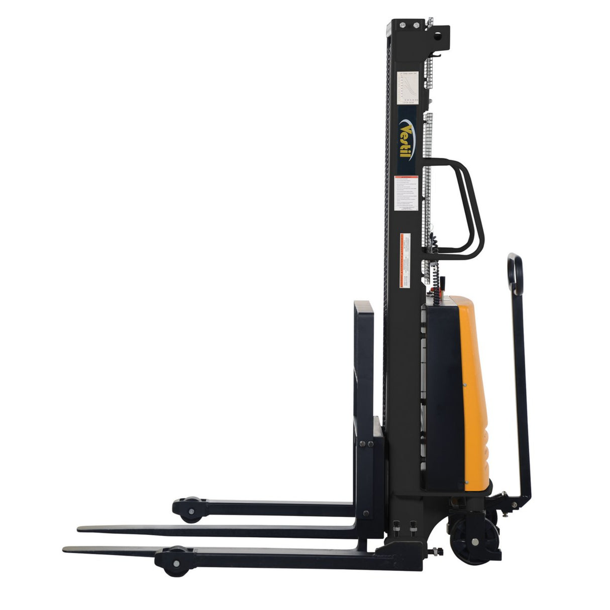 Vestil SL Series Semi-Electric Stacker with Powered Lift — 2,000 lb Capacity, Adjustable or Fixed Forks, Lift Heights 63" to 150"