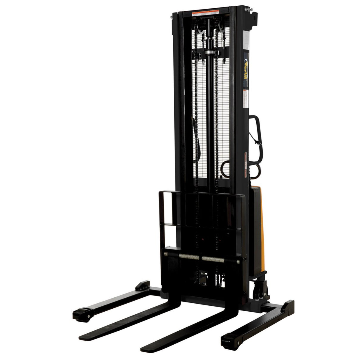 Vestil SL Series Semi-Electric Stacker with Powered Lift — 2,000 lb Capacity, Adjustable or Fixed Forks, Lift Heights 63" to 150"