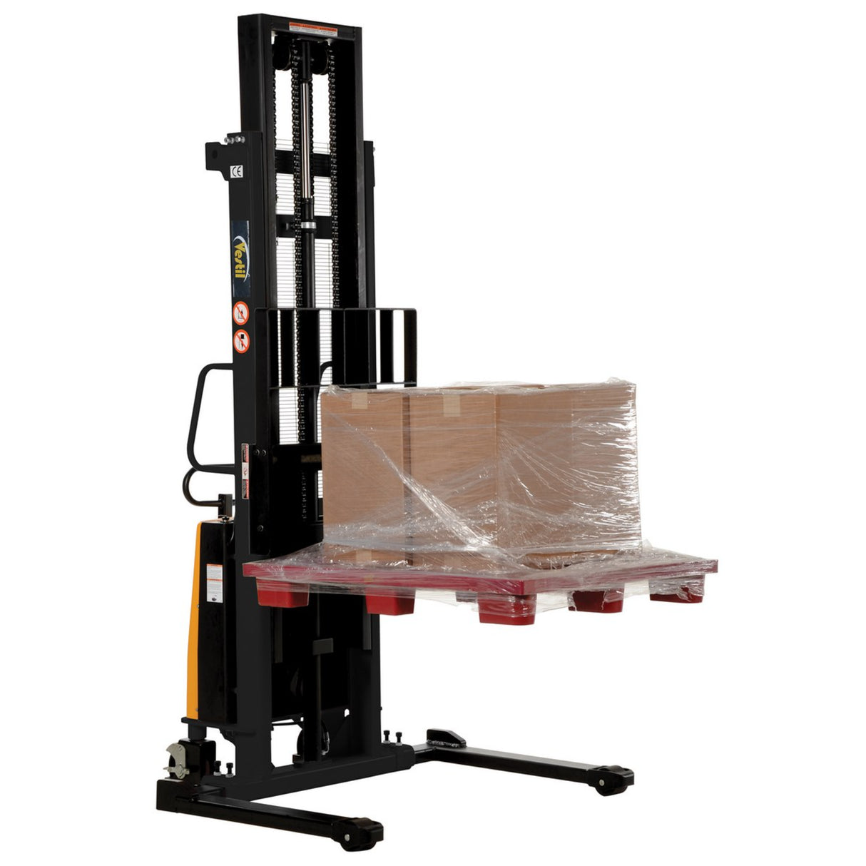 Vestil SL Series Semi-Electric Stacker with Powered Lift — 2,000 lb Capacity, Adjustable or Fixed Forks, Lift Heights 63" to 150"