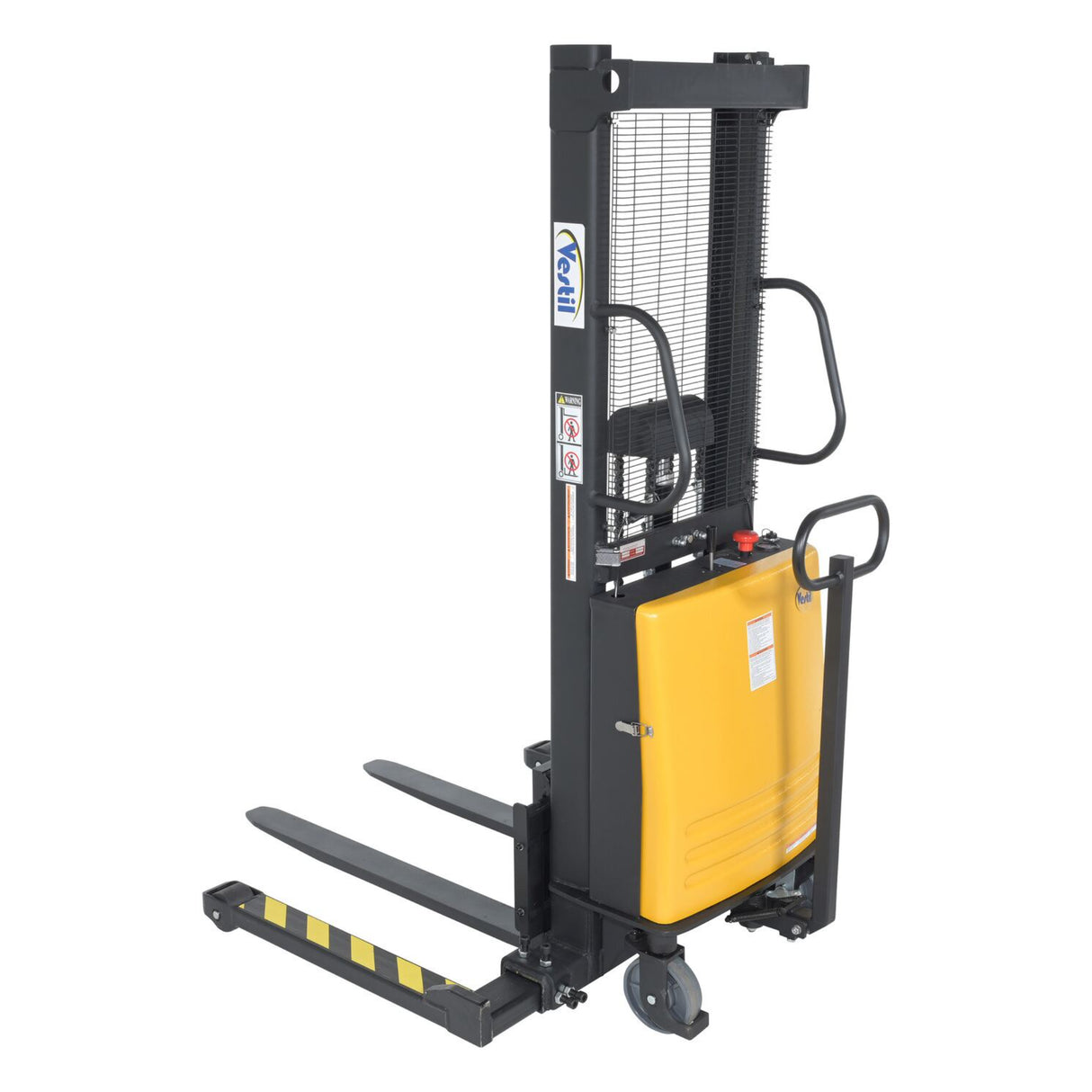 Vestil SL Series Semi-Electric Stacker with Powered Lift — 2,000 lb Capacity, Adjustable or Fixed Forks, Lift Heights 63" to 150"