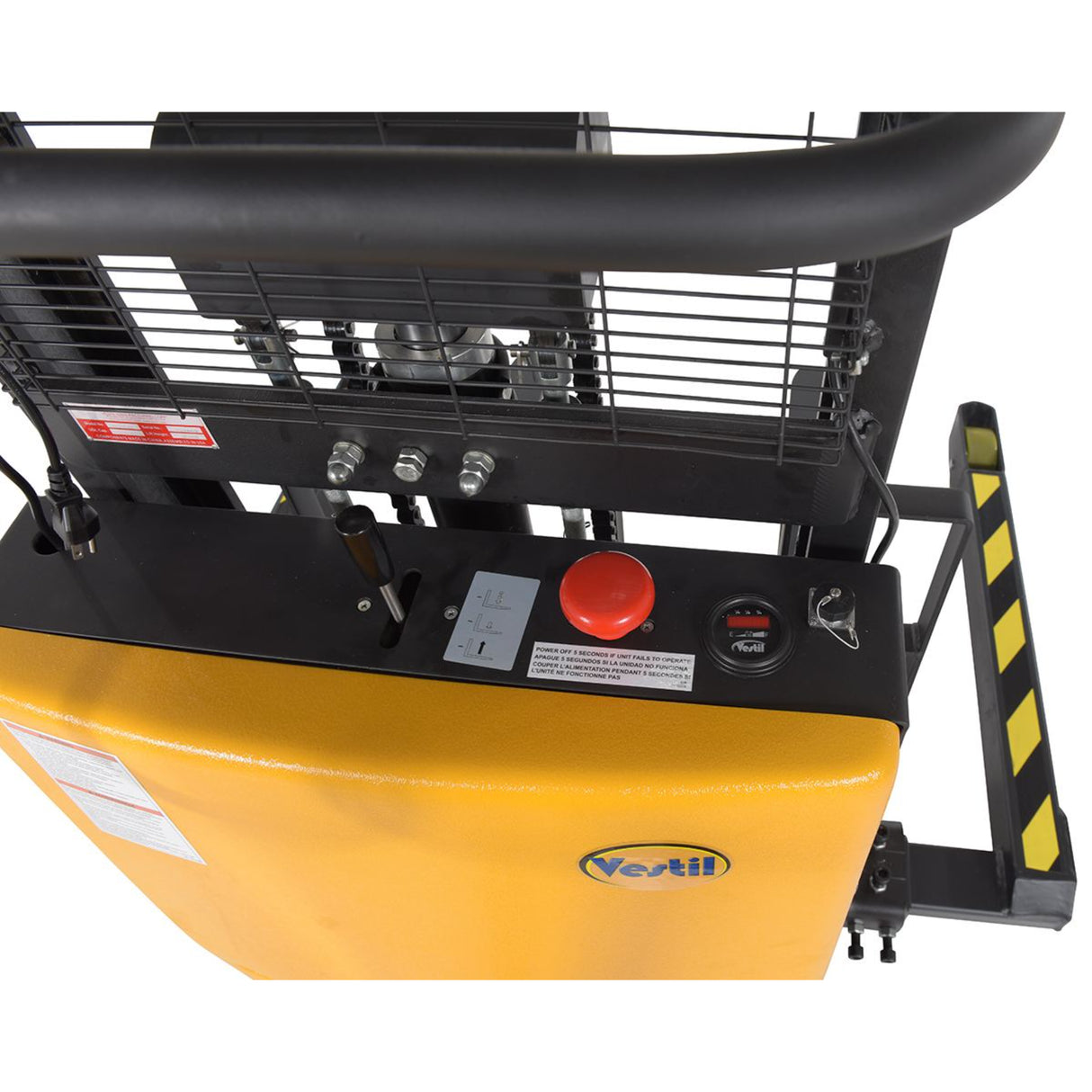 Vestil SL3 Heavy-Duty Semi-Electric Stacker with Powered Lift — 3,000 lb Capacity, Adjustable Forks, 36" or 63" Lift Heights
