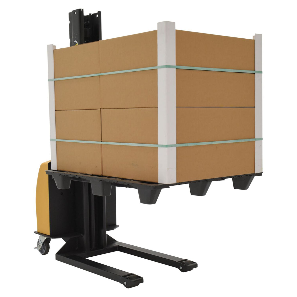 Vestil SLNM-63 Narrow Mast Stacker with Powered Lift | 1,000 lb Capacity, 63" Lift, Semi-Electric, Adjustable or Fixed Forks