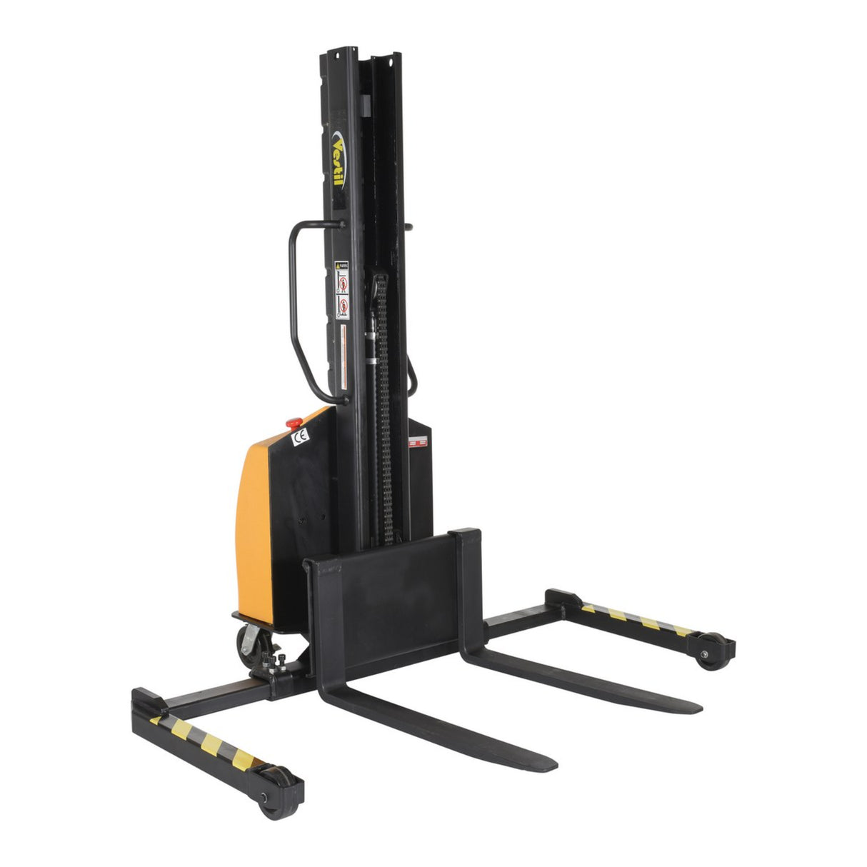 Vestil SLNM15-63 Narrow Mast Stacker with Powered Lift | 1,500 lb Capacity, 63" Lift, Semi-Electric, Adjustable or Fixed Forks