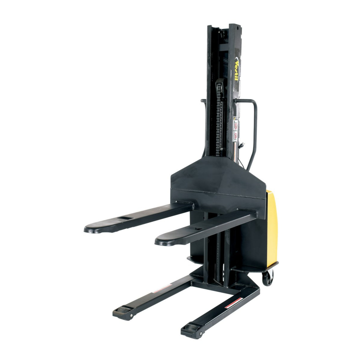 Vestil SLNM15-63 Narrow Mast Stacker with Powered Lift | 1,500 lb Capacity, 63" Lift, Semi-Electric, Adjustable or Fixed Forks