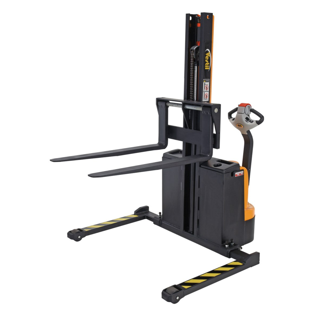 Vestil SNM Narrow Mast Stacker, Fully Powered Drive & Lift | 2,200 lb Capacity, 62" Lift, Multiple Fork Configurations