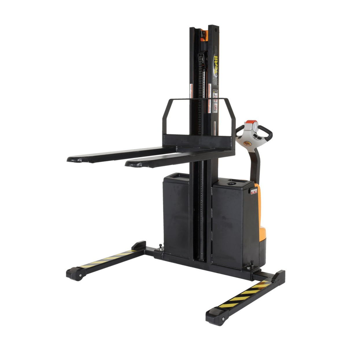 Vestil SNM Narrow Mast Stacker, Fully Powered Drive & Lift | 2,200 lb Capacity, 62" Lift, Multiple Fork Configurations