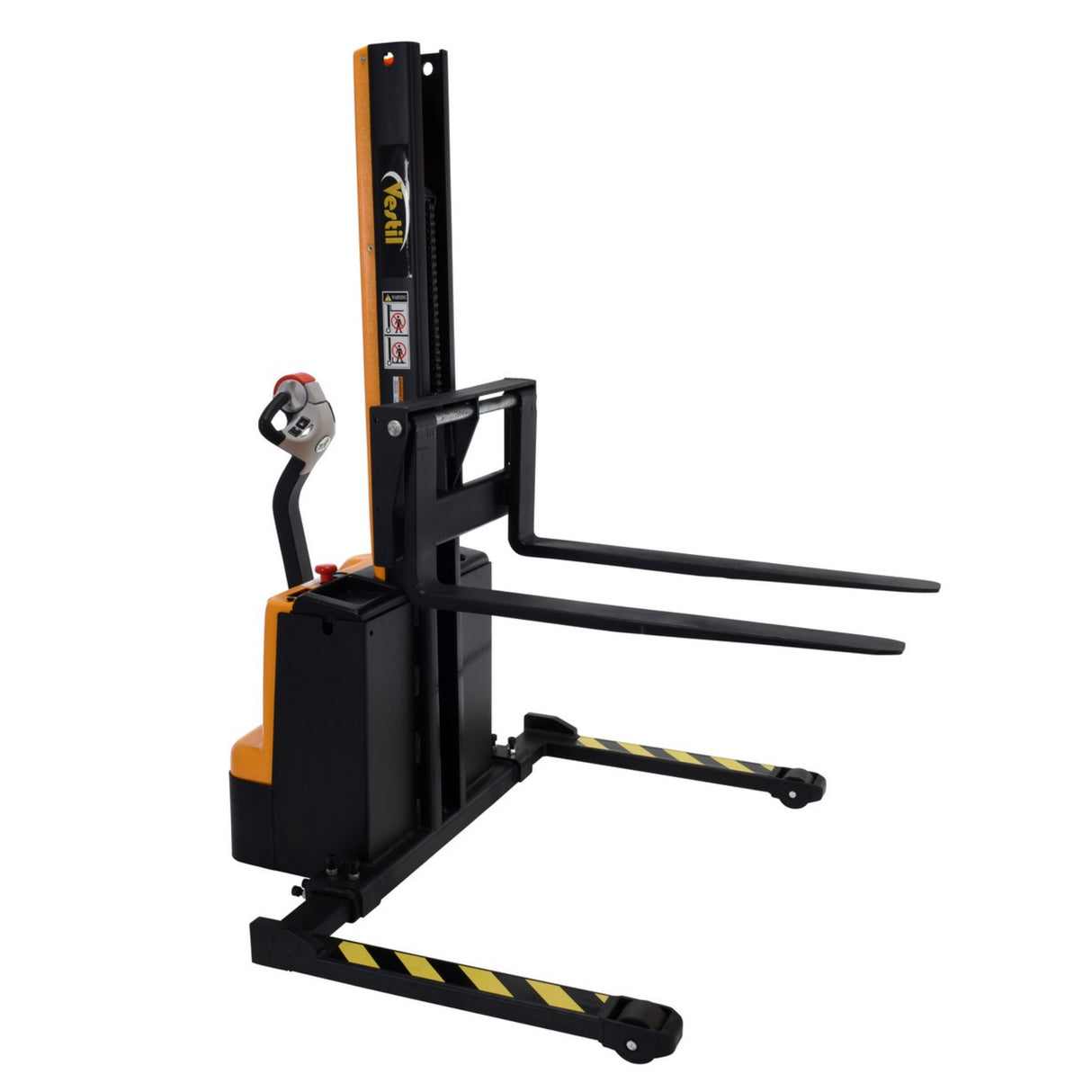Vestil SNM15 Narrow Mast Stacker, Fully Powered Drive & Lift | 1,500 lb Capacity, 62" Lift, Adjustable Forks