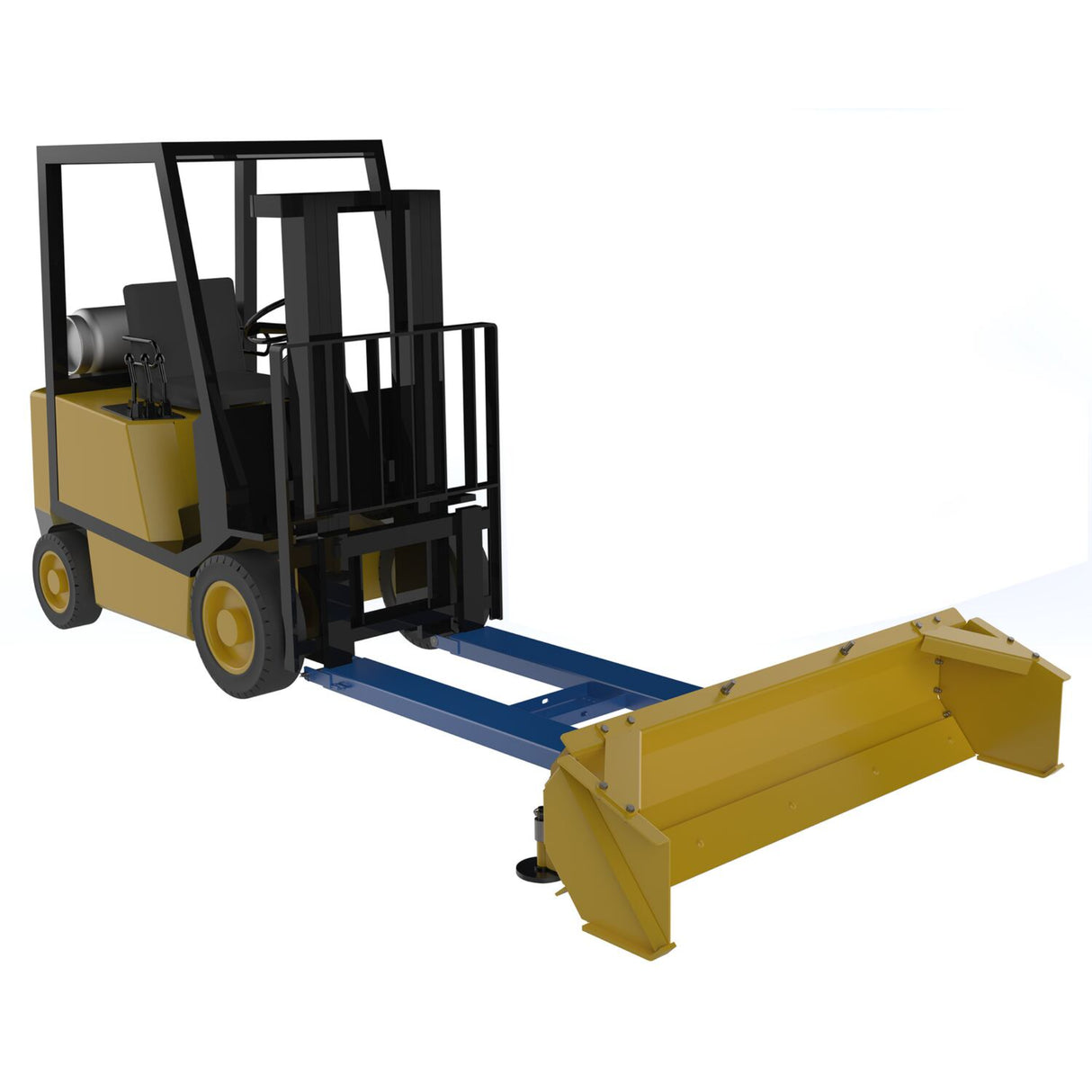 Vestil Fork Truck Snow Plow / Pusher - 72" Blade, 30° Rotation (SPB-V Series)
