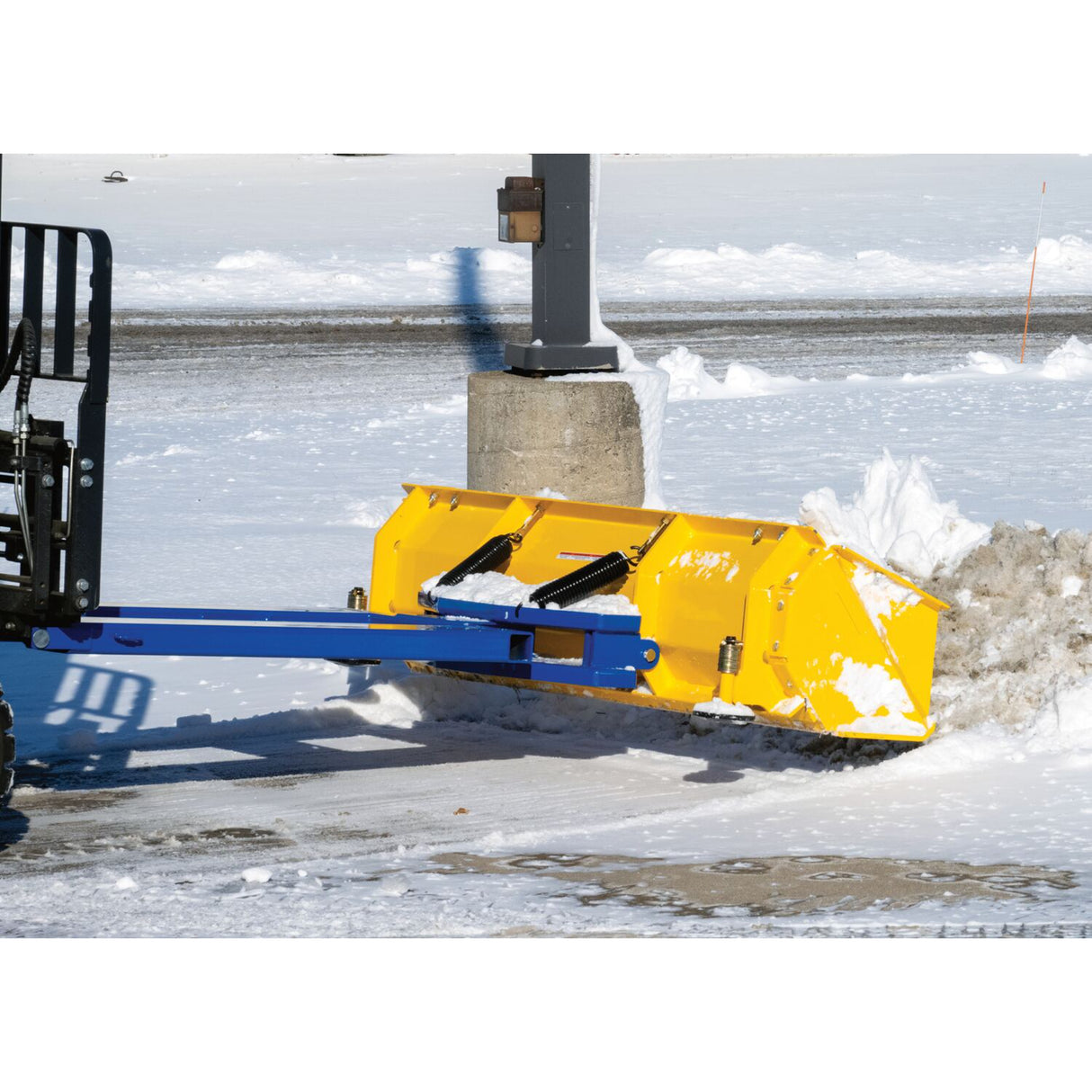 Vestil Fork Truck Snow Plow / Pusher - 72" Blade, 30° Rotation (SPB-V Series)