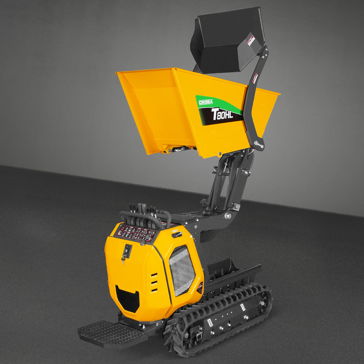 MechMaxx 1100lb 420cc Stand-On Track Dumper, Tipping & Lifting, T80HL