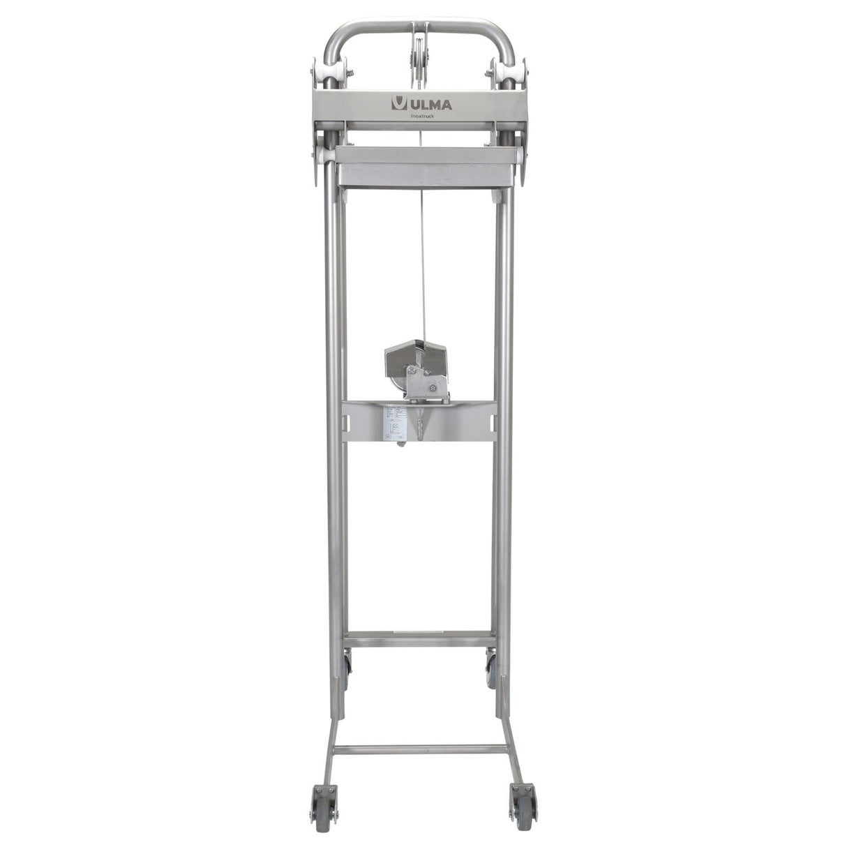 Vestil ULM-MS-220 Stainless Steel Manual Load Stacker | 304L Cradle Design, 220 lb Capacity, Sanitary Hand-Operated Lift