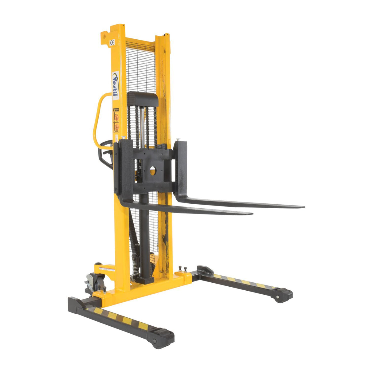 Vestil VHPS-2000 Manual Hand Pump Stacker | 2,000 lb Capacity, Adjustable or Fixed Forks, 17" to 118" Lift Height Options