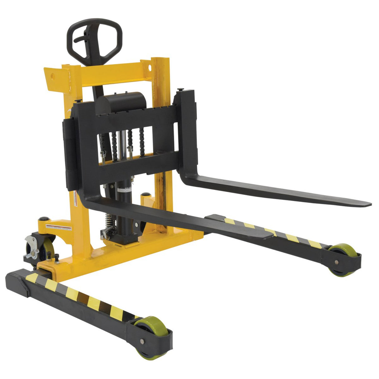 Vestil VHPS-3000-AA-17 Heavy-Duty Low Profile Manual Hand Pump Stacker | 3,000 lb Capacity, 17" Lift Height, Adjustable Forks
