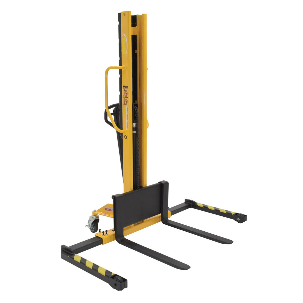 Vestil VHPS-NM-1000 Narrow Mast Manual Hand Pump Stacker | 1,000 lb Capacity, 62" Lift, Adjustable or Fixed Forks for Tight Aisles
