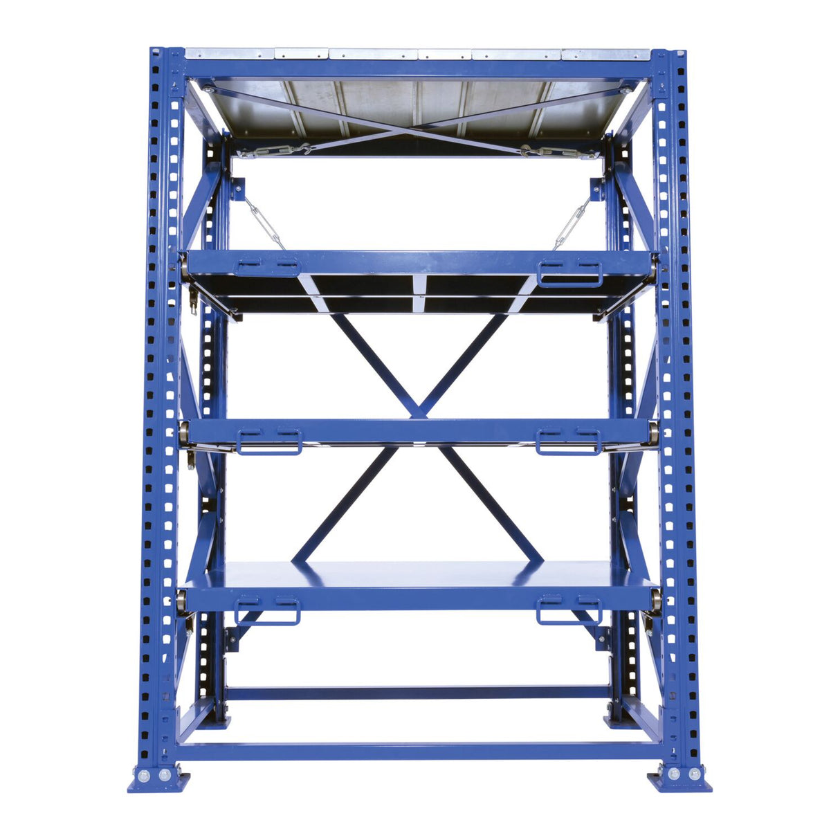 Vestil VRSOR Heavy Duty Roll-Out Shelving — Tool & Die Storage Rack