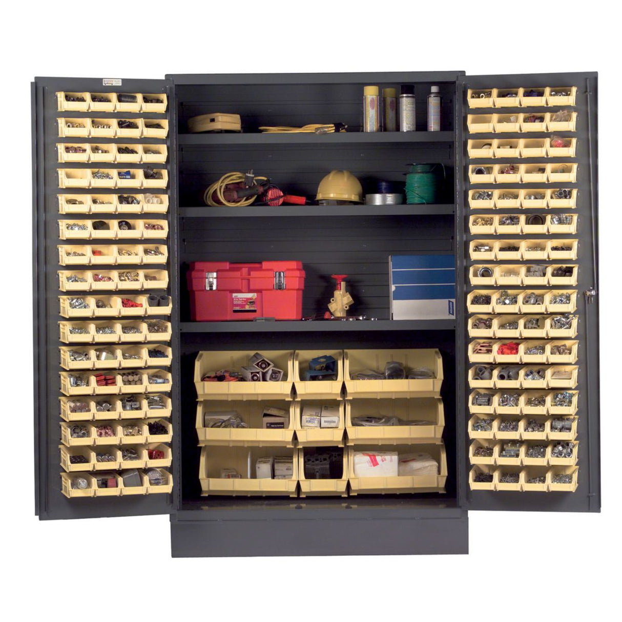 Vestil VSC-JC Bin Storage Cabinet — 48" Wide Mid-Size Parts Organization Cabinet