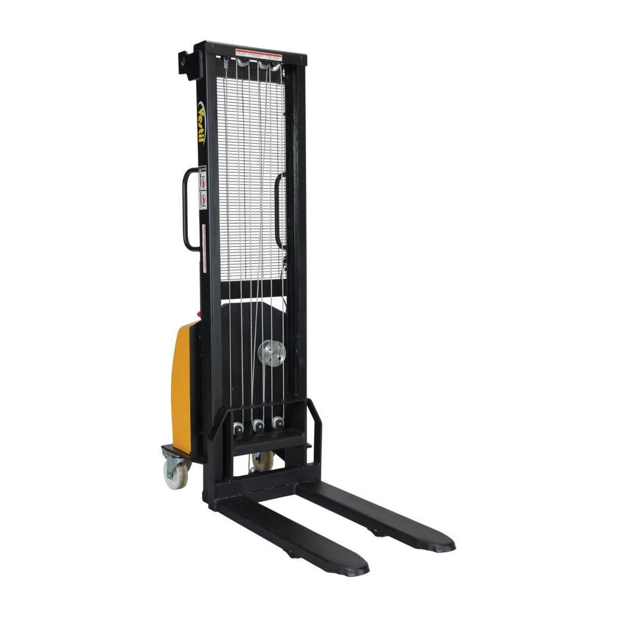 Vestil VWS-770-DC Electric DC Winch Stacker | 770 lb Capacity, 12V Battery-Powered Lift, Adjustable or Fixed Forks
