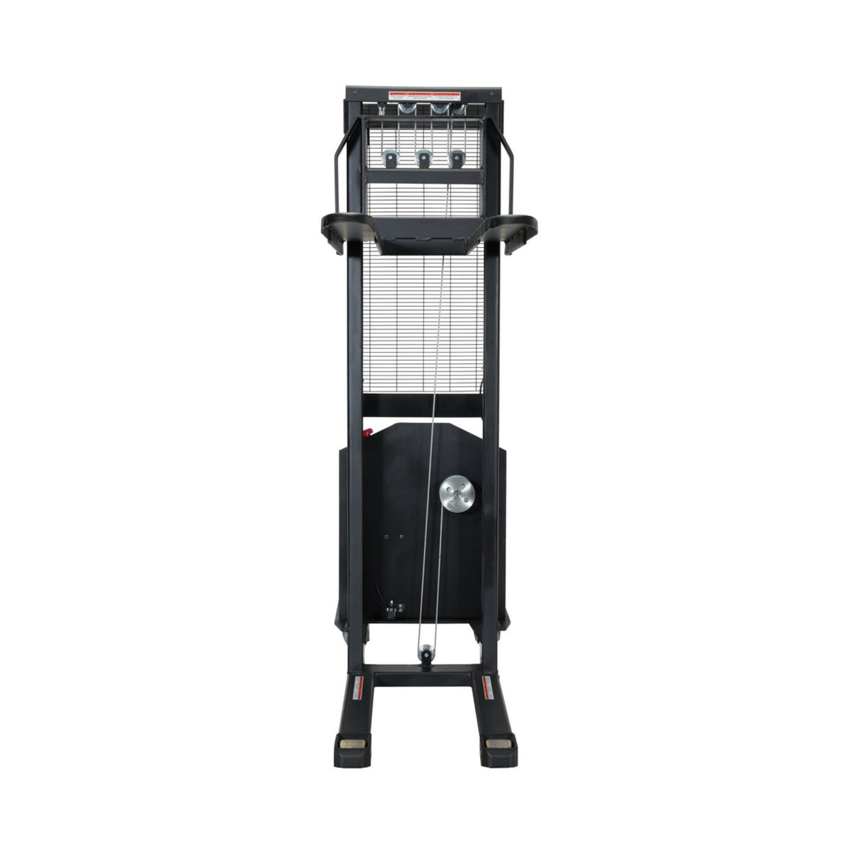 Vestil VWS-770-DC Electric DC Winch Stacker | 770 lb Capacity, 12V Battery-Powered Lift, Adjustable or Fixed Forks
