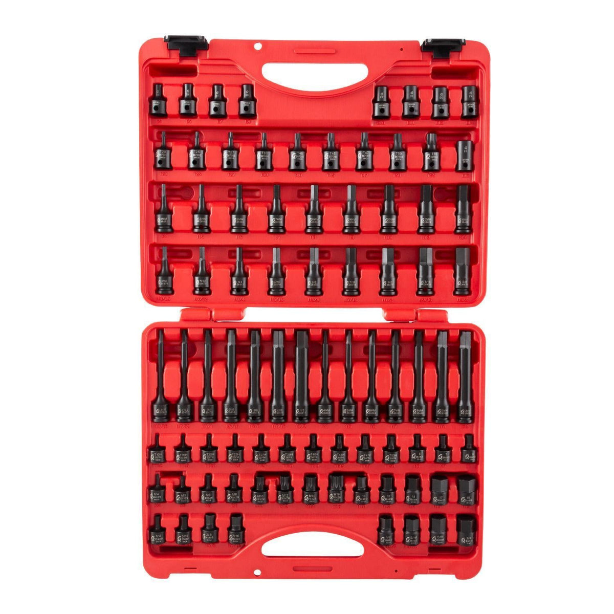 SUNEX 84-Piece 3/8" Drive Master Impact Bit Socket Set, SAE & Metric Hex