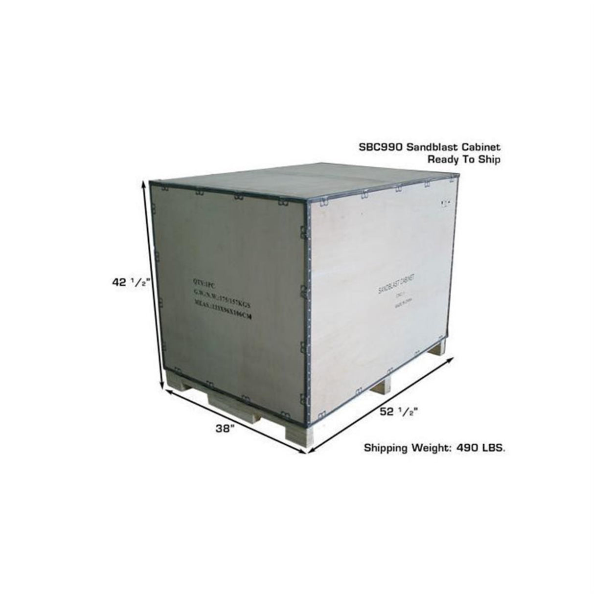 Atlas SBC990 Large Sandblast Cabinet with Attached Vacuum