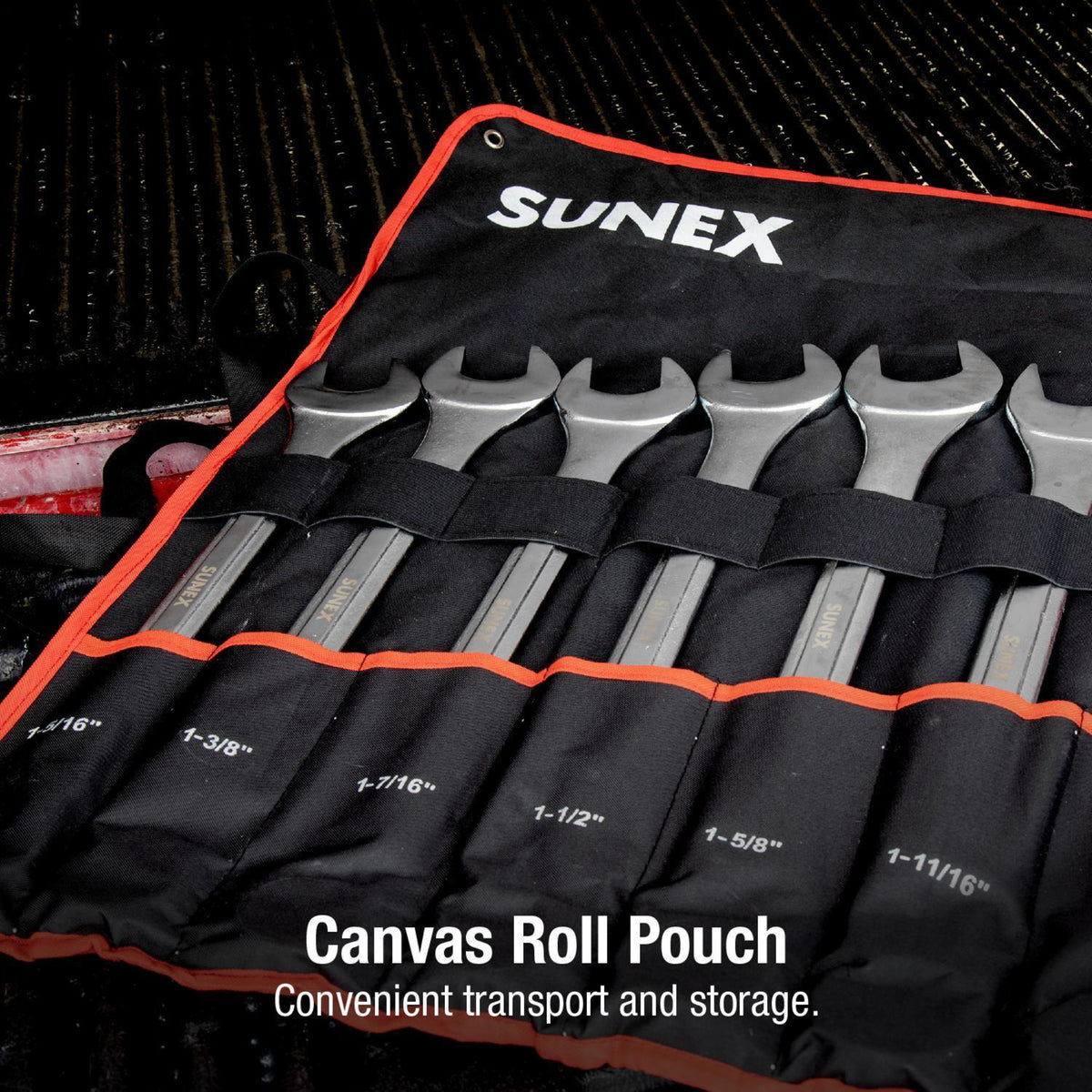 SUNEX 10-Piece SAE Raised Panel Jumbo Combination Wrench Set