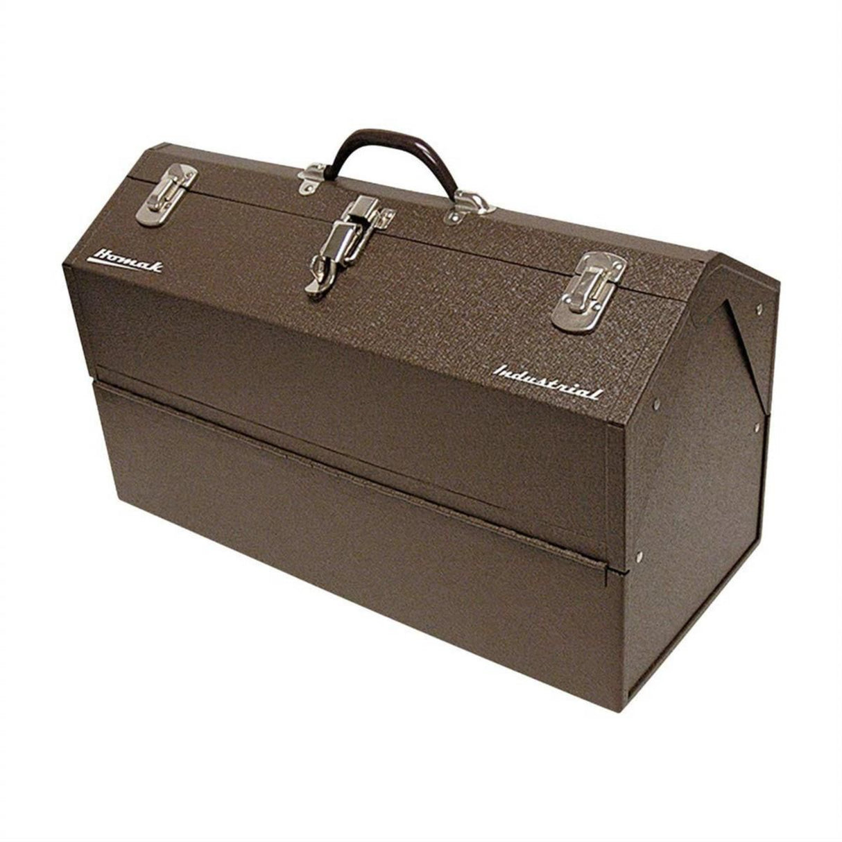 Homak 22" Cantilever Tote Box — 4 Expanding Shelves, Triple-Clasp, 0.8mm Steel