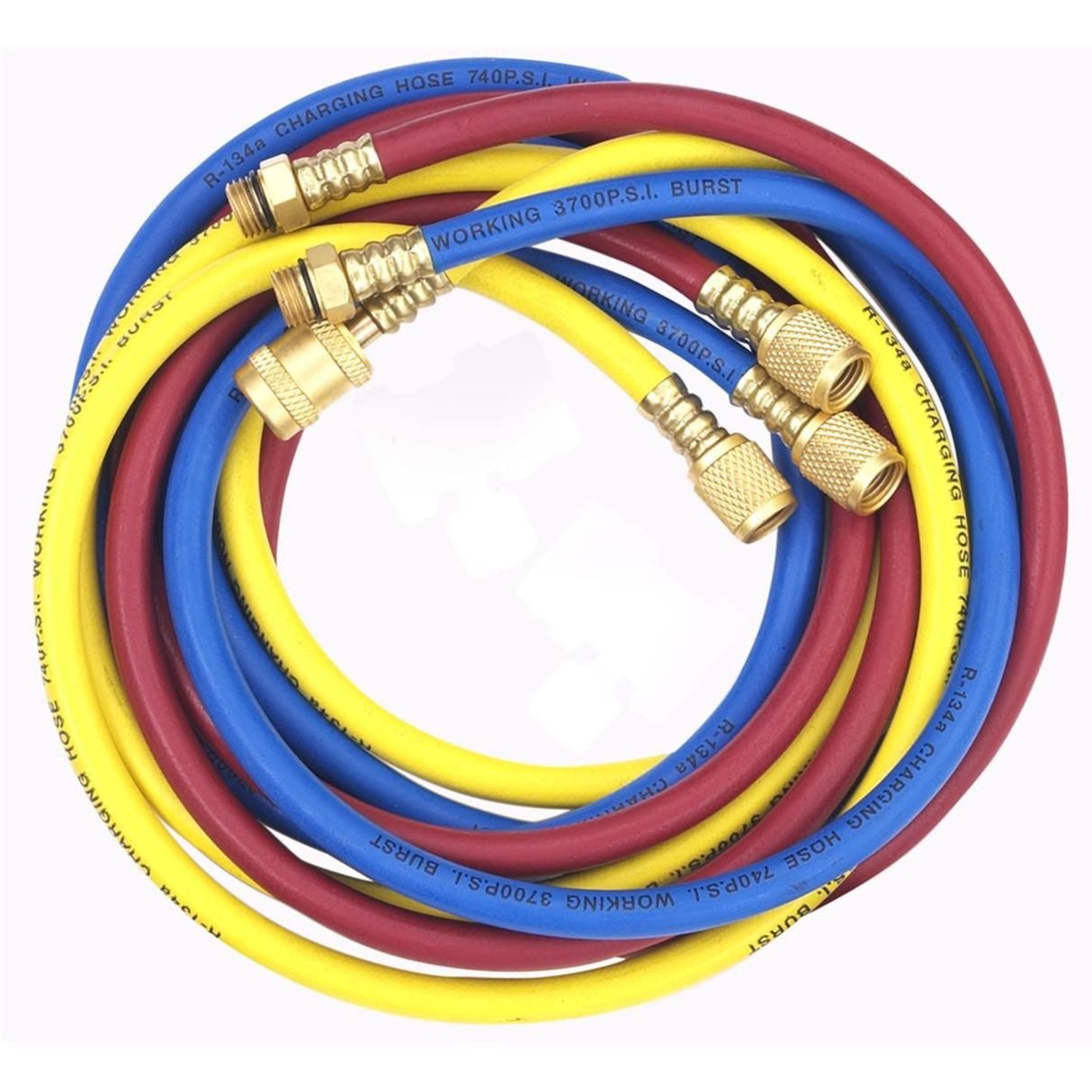 Robinair 60096 96" Color-Coded Enviro-Guard Hose Set for R-134a, 3-Piece