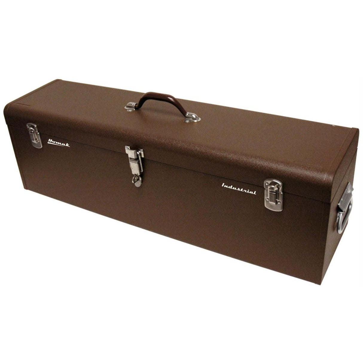Homak 32" Industrial Steel Toolbox — 21-Gauge, Steel Tray, Padlockable Triple-Clasp Lid