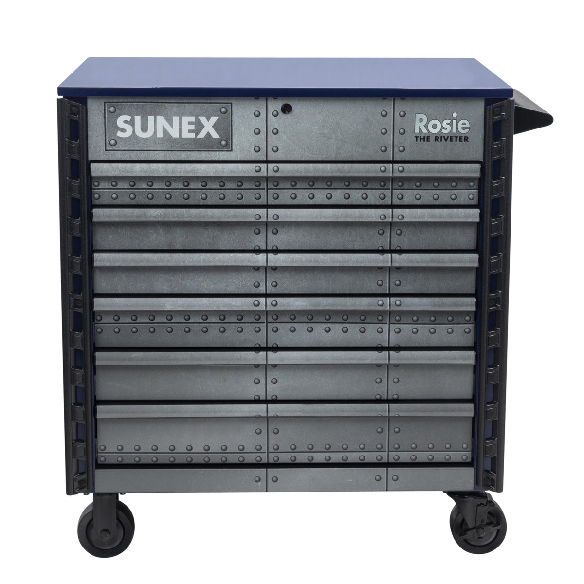 SUNEX Rosie the Riveter 39" 6-Drawer Premium Service Cart, 600 lb Capacity