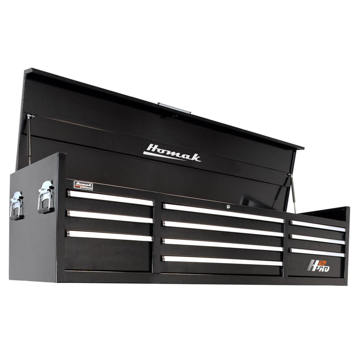 Homak H2Pro 72" Top Chest — 10 Drawer, Black