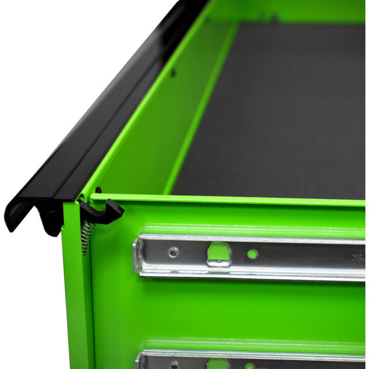 Extreme Tools EX Series 72in 17-Drawer Triple Bank Roller Cabinet, Green/Black