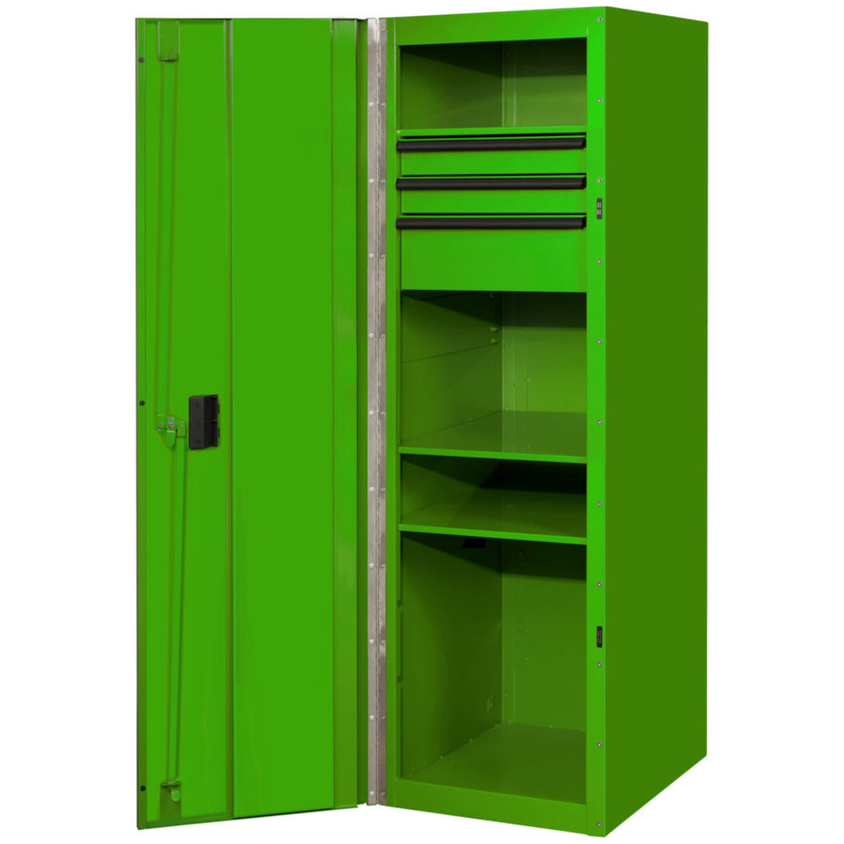 Extreme Tools RX Series 24in W x 30in D 3-Drawer/3-Shelf Side Locker, Green/Black