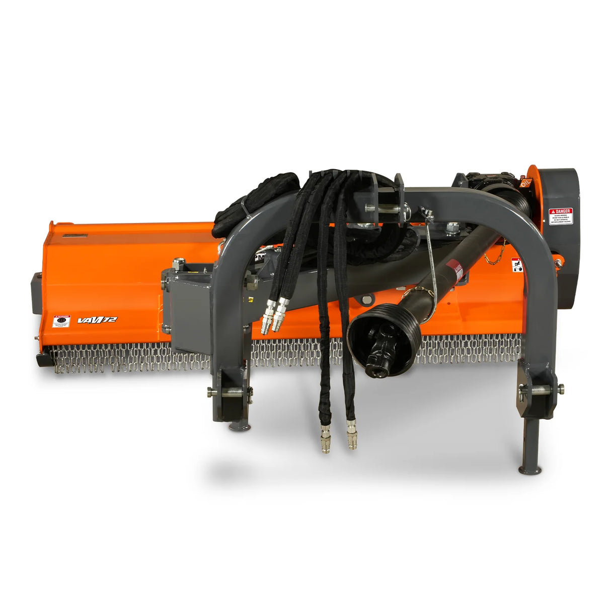 MechMaxx 72" Heavy Duty Offset Ditch Bank Flail Mower, CMR Gearbox, 90° Tilt