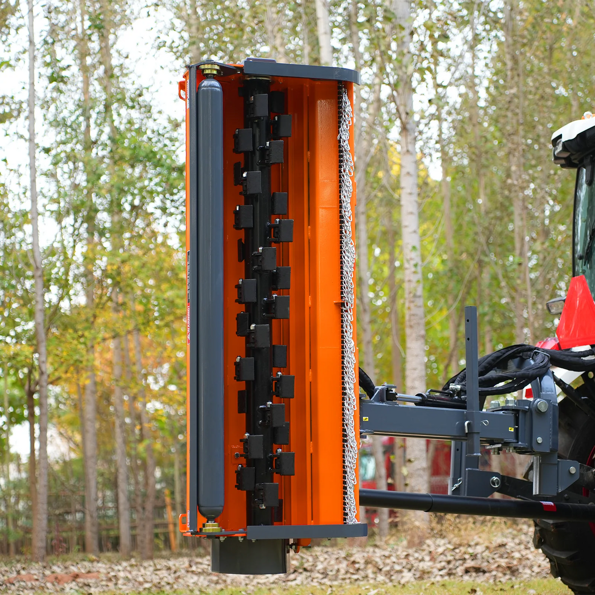 MechMaxx 72" Heavy Duty Offset Ditch Bank Flail Mower, CMR Gearbox, 90° Tilt