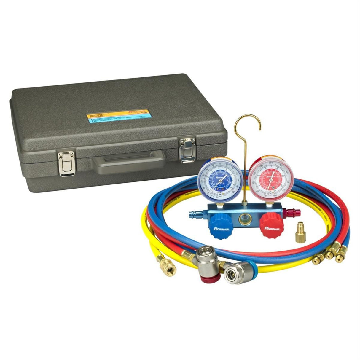 Robinair 41234 R-1234yf 2-Valve Manifold & Hose Set with Couplers
