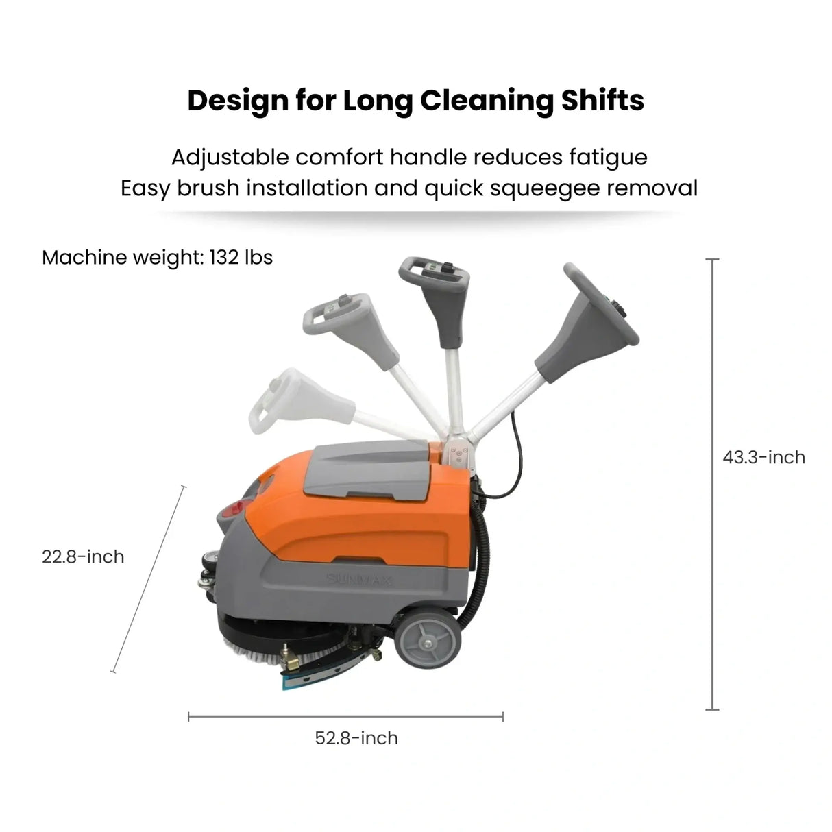 Sunmax RT35AC Compact Corded Electric Floor Scrubber