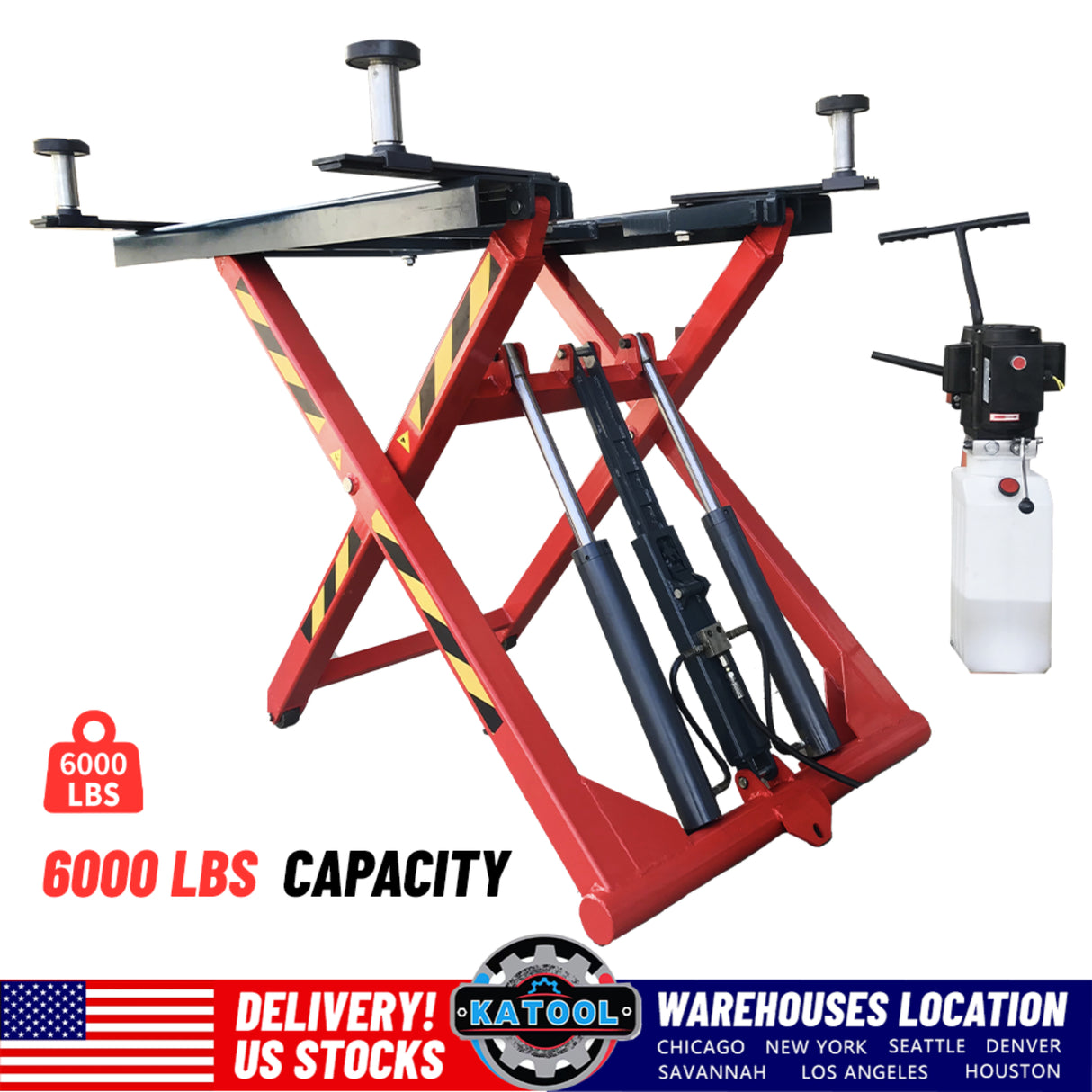 Katool KT-X66 6000 lbs Portable Mid Rise Scissor Lift
