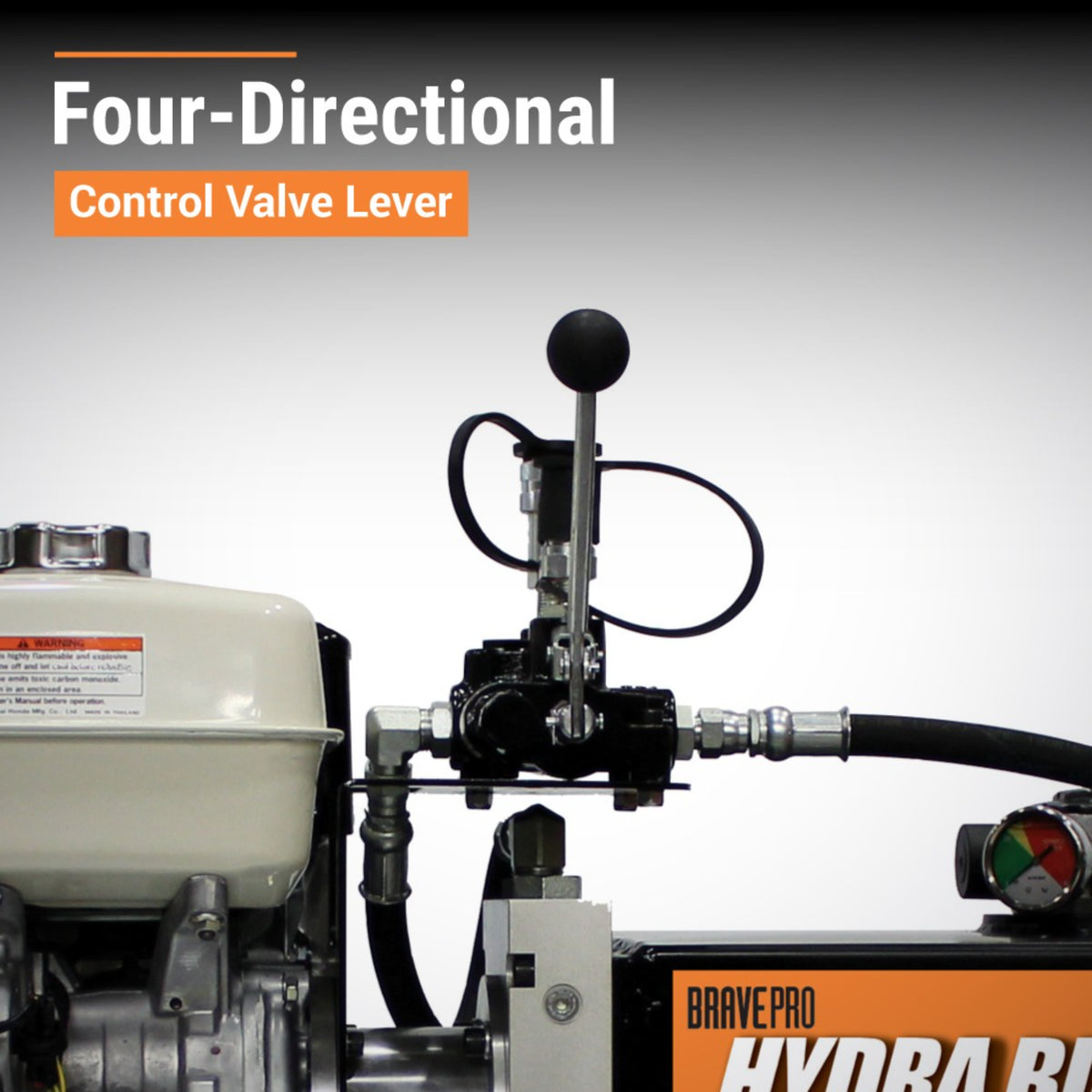 BravePro Hydra Buddy Hydraulic Power Pack — 2,000 PSI, 5.5 GPM, Honda GX270 Recoil Start