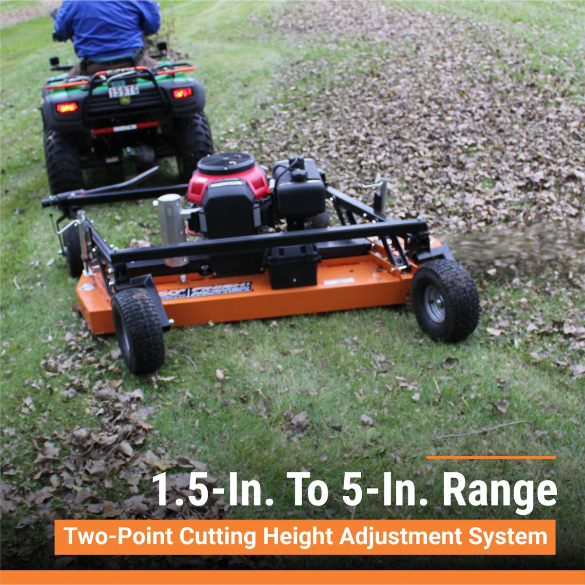BravePro 60 in. Finish Cut Pull-Behind Mower — Honda GXV630 20 HP V-Twin