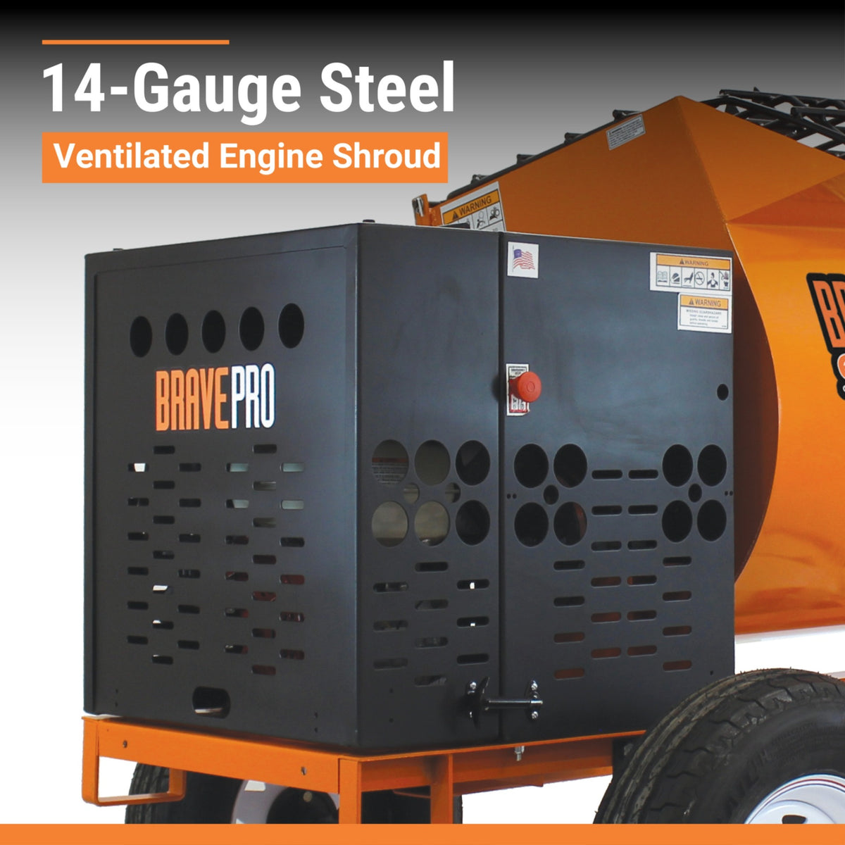 BravePro Mortar Mixer — 6 Cu. Ft. Steel Drum, Honda GX240