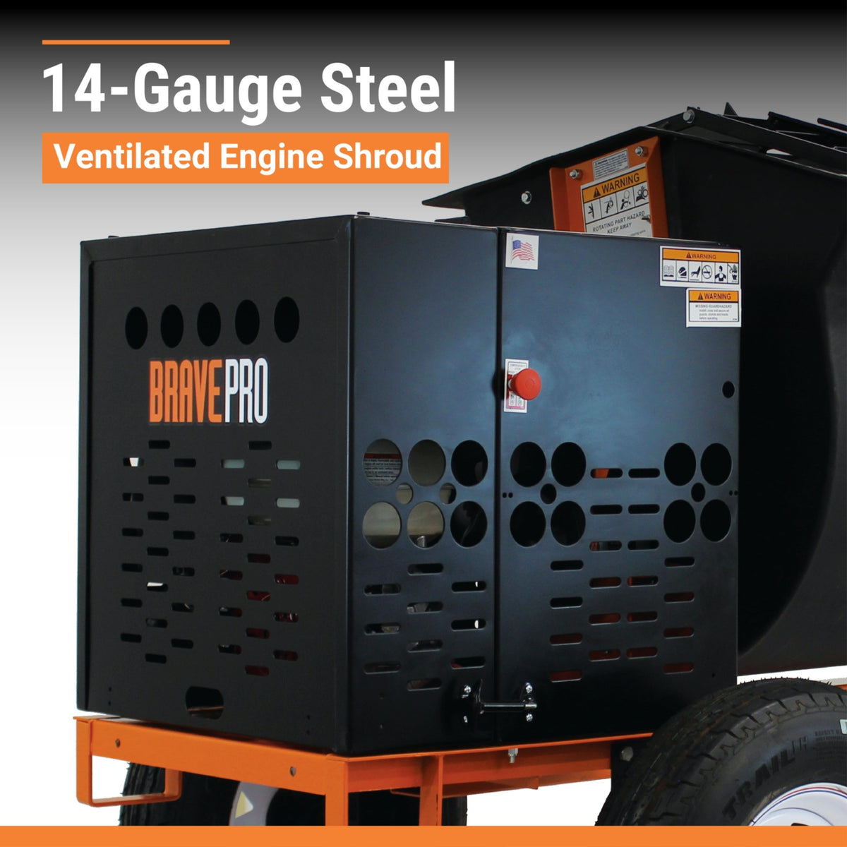 BravePro Mortar Mixer — 6 Cu. Ft. Poly Drum, Honda GX240
