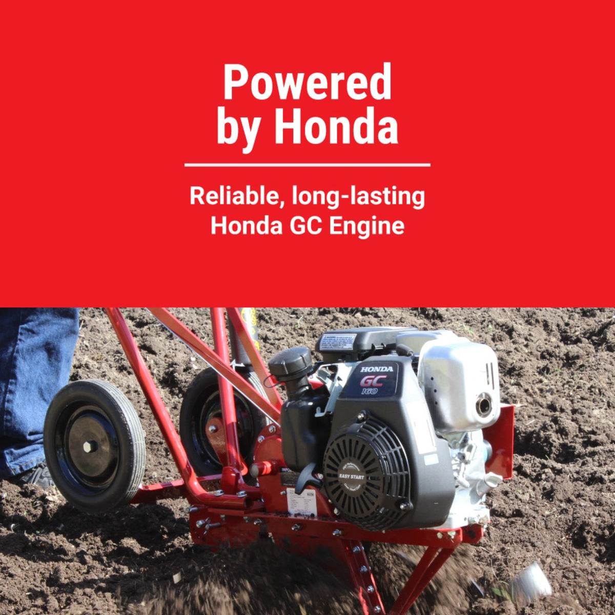 Maxim MS50H Mid Size Tiller, Honda GC160, Adjustable Tilling Width