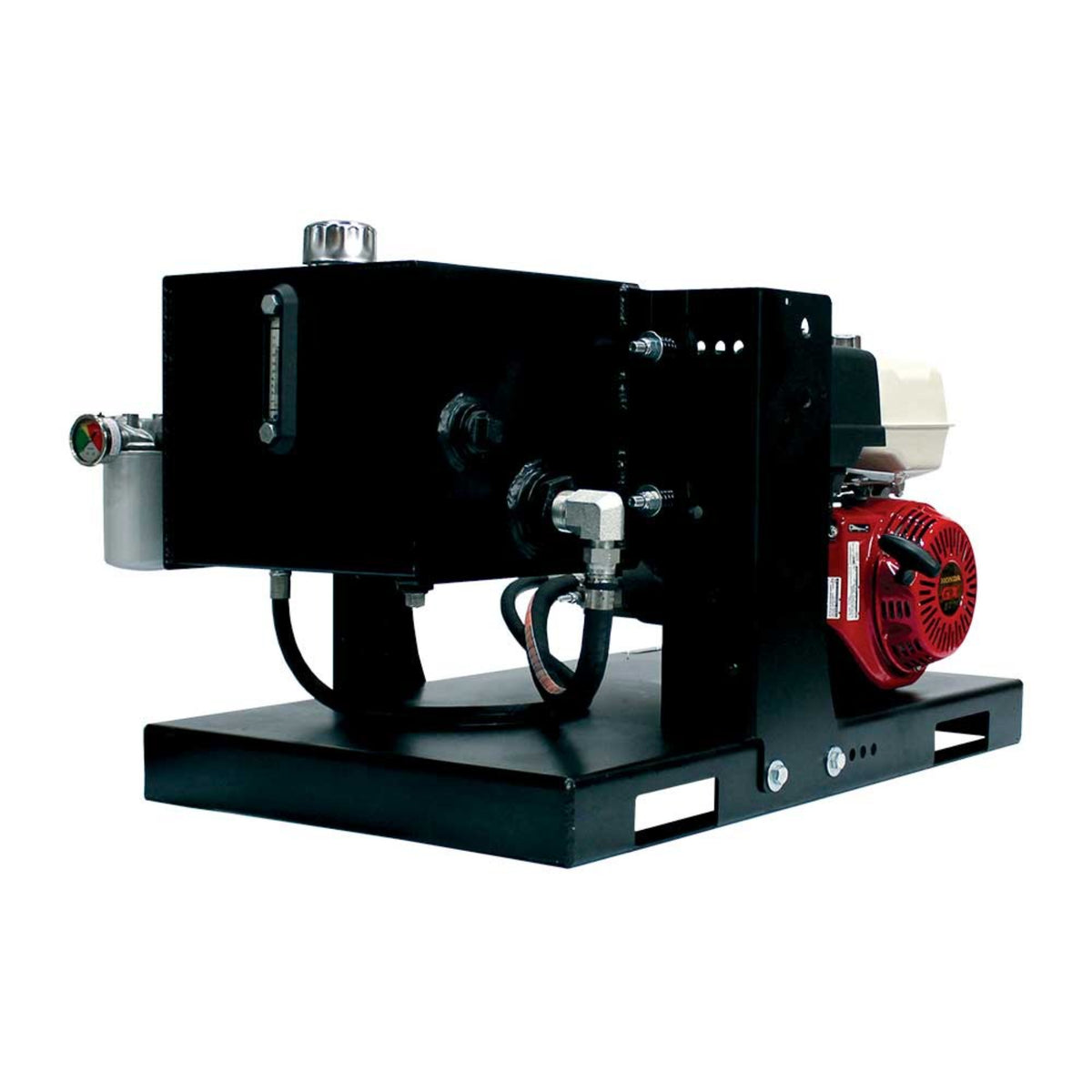 BravePro Skid Mount Hydraulic Power Pack — 2,000 PSI, 7 GPM, Honda GX390 Electric Start
